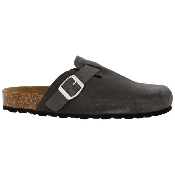 450 - Ciabatta con fondo in sughero 100 % natural kork - Camoscio Antracite - immagine 4