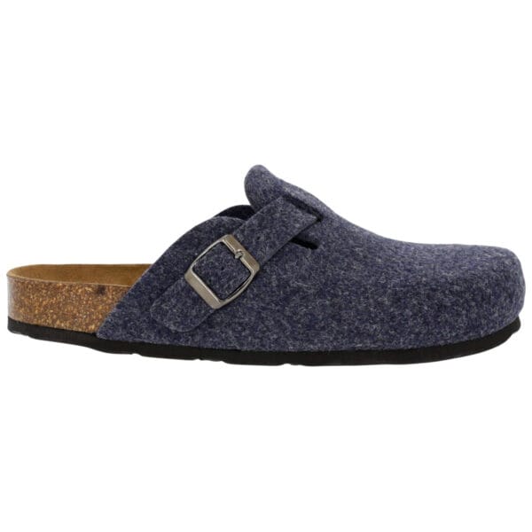 450 - Ciabatta con fondo in sughero 100 % natural kork - Felt Blu - immagine 4