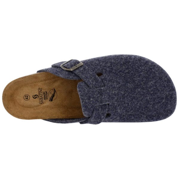 450 - Ciabatta con fondo in sughero 100 % natural kork - Felt Blu - immagine 6