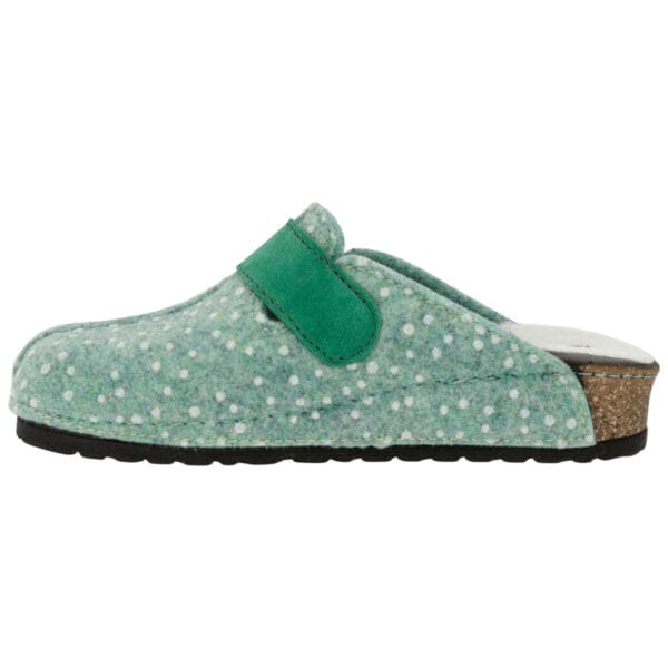 S317 - Morbida pantofola in lana con plantare estraibile - Grandine/Camoscio Tiffany - immagine 5