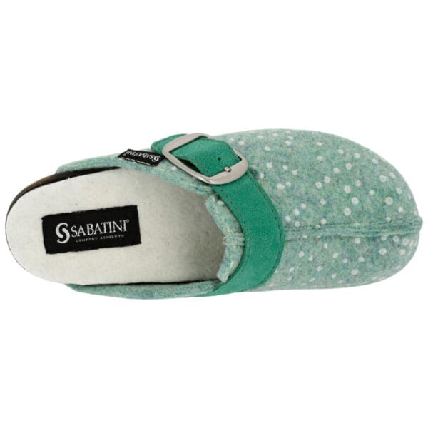 S317 - Morbida pantofola in lana con plantare estraibile - Grandine/Camoscio Tiffany - immagine 6