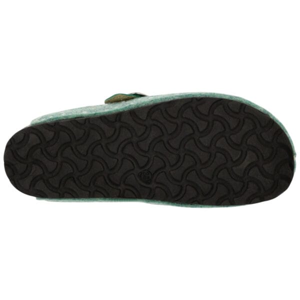 S317 - Morbida pantofola in lana con plantare estraibile - Grandine/Camoscio Tiffany - immagine 7