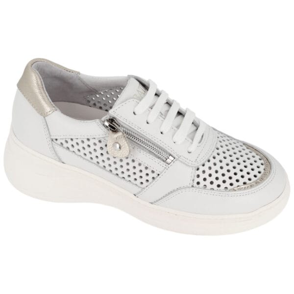 S4720 - Scarpa in pelle con plantare estraibile - Vitello Bianco