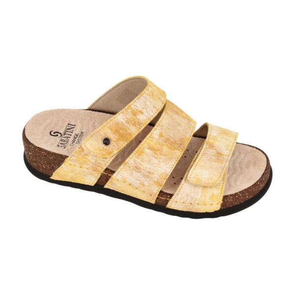 S1821 - Ciabatta in pelle dal design contemporaneo e moderno - Papiro Giallo
