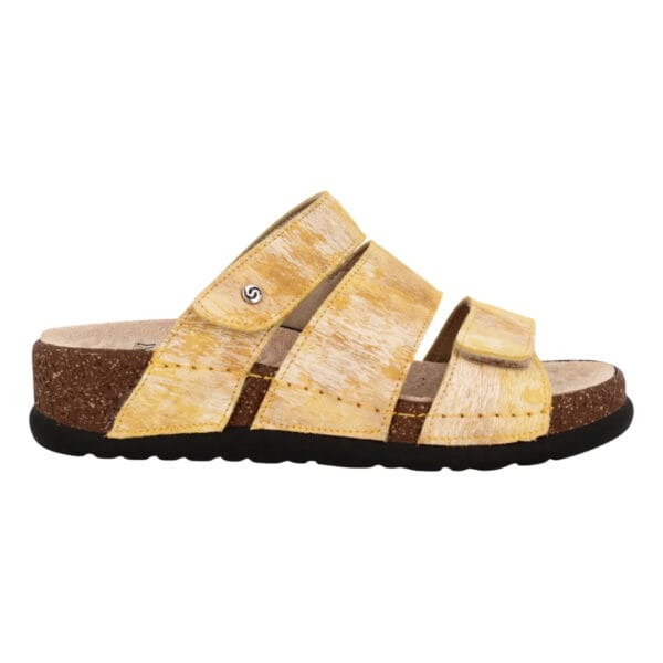 S1821 - Ciabatta in pelle dal design contemporaneo e moderno - Papiro Giallo - immagine 6