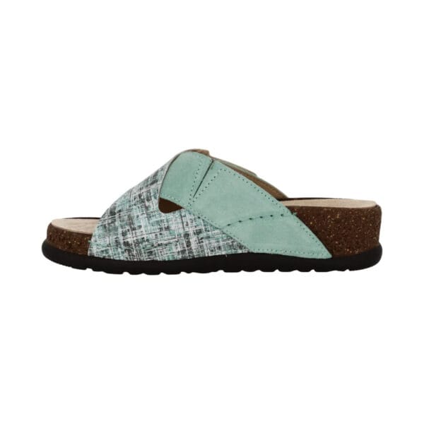 S1820 - Ciabatta in pelle dal design contemporaneo e moderno - Tweed/Camoscio Tiffany - immagine 8