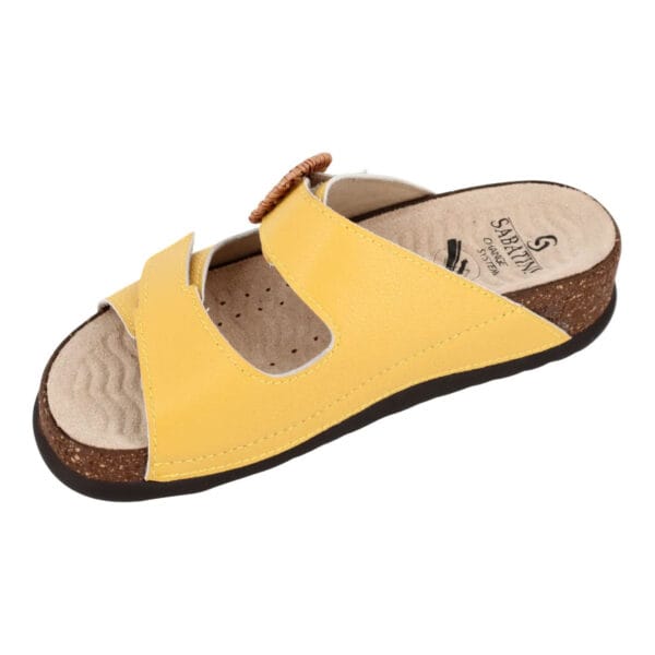 S1822 - Ciabatta in pelle dal design contemporaneo e moderno - Koala Giallo - immagine 4