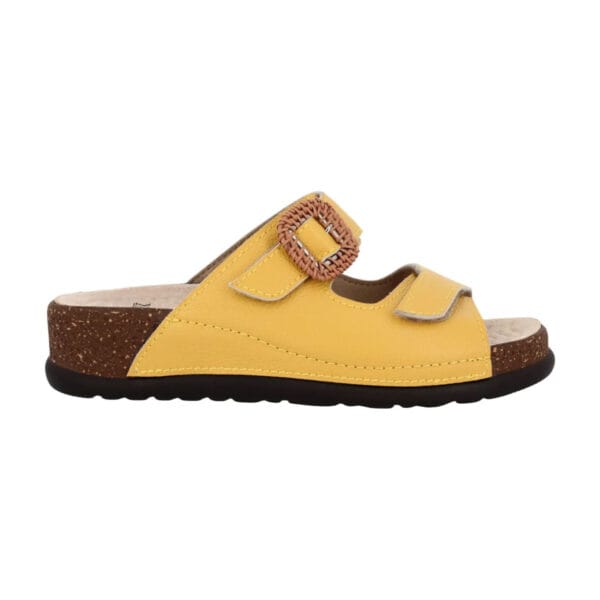 S1822 - Ciabatta in pelle dal design contemporaneo e moderno - Koala Giallo - immagine 7